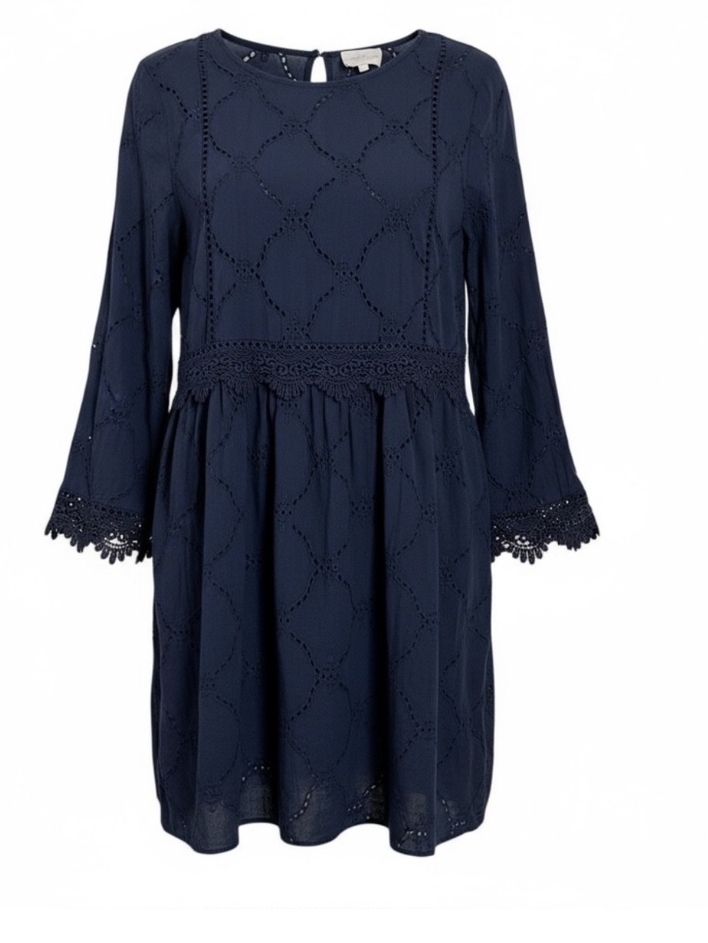 Navy entro dress eyelet cotton